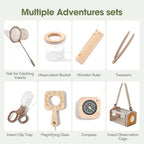 Wooden Bug Catcher Kit for Kids 3-8, Butterfly Net & STEM Guide, Catch & - Image 7