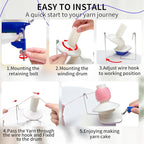 SPEENSUN Yarn Winder for Crocheting, Yarn Spinner, 3.5 OZ Easy-to-Install and - Image 3