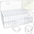Bead Organizer Box, 120 Pack Small Clear Storage Boxes by HOXILOB