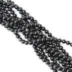 45PCS 8mm Natural Black Obsidian Gemstone Round Loose Beads Crystal Energy - Image 4