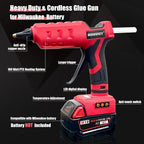 MONVICT Cordless Glue Gun for Milwaukee 18V Battery - Image 4