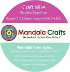 Mandala Crafts 13 Gauge Neutral Anodized Aluminum Craft Wire, 240 FT | Colored - Image 3
