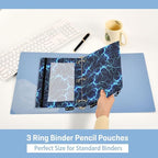 Dark Blue Electric Lightning Pencil Pouch - Image 4
