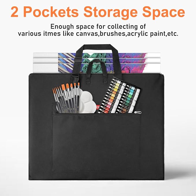 GOTIDEAL Large Art Portfolio Bag, 36x48 Inches Waterproof Art Portfolio Case - Image 3