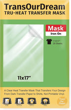 TransOurDream Heat Transfer Mask & Iron on Tape- Iron-On Clear Positioning Film by TransOurDream