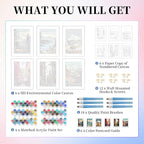 6 Pack Paint by Numbers Kit for Adults, National Park Adult Paint by Number - Image 4