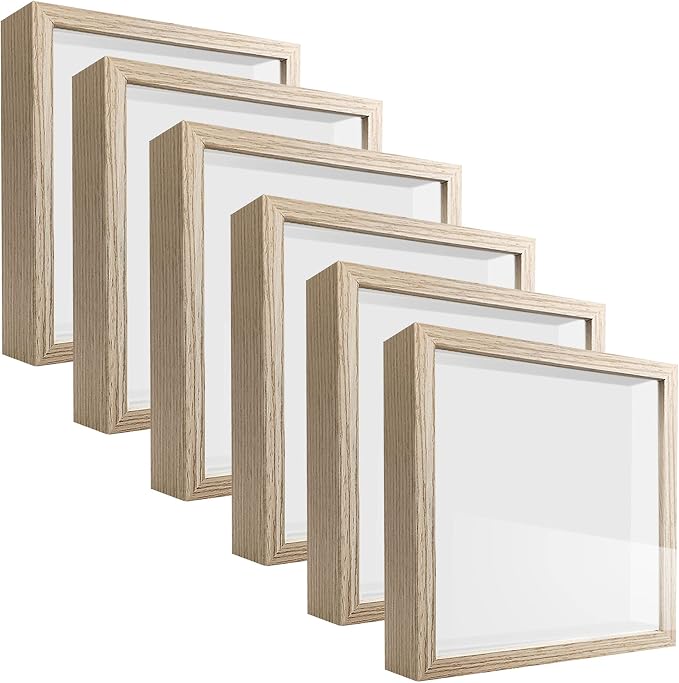 5x5 Small Shadow Box Frame, Display Case Box by TOUYINGER
