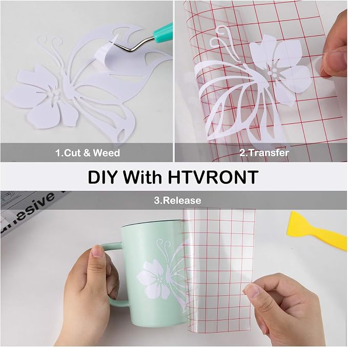 HTVRONT White Permanent Vinyl, Silhouette, Cameo Cutters, Scrapbooking - Image 7