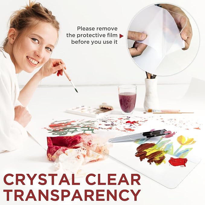 DUGATO Clear Acrylic Paint Palette, 15.7 x 11.8 in | Medium Size Palette - Image 3