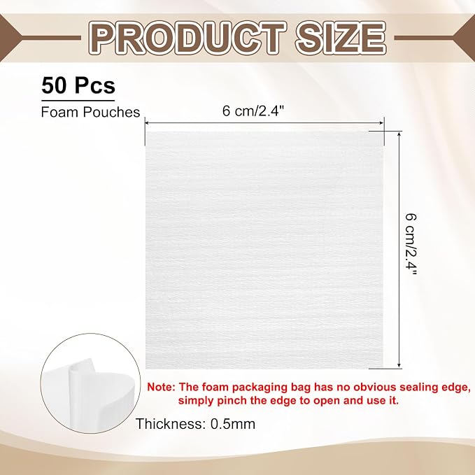 uxcell 50 Pcs Cushion Foam Pouches, Photo Frame - Image 2