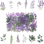 100 Pcs Lavender Purple Flower Stickers - Image 2