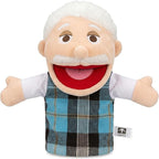 Family Hand Puppets for Kids, Includes Grandpa, Son by LOMTRATS