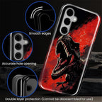 for Samsung Galaxy S24 Case, Cool Dinosaur Red Black Pattern Glossy 2 in 1 - Image 5