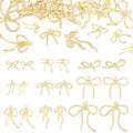 FASHEWELRY Alloy Bowknot Charms Links Golden Bow Tie Connector Charms Metal Bow by FASHEWELRY