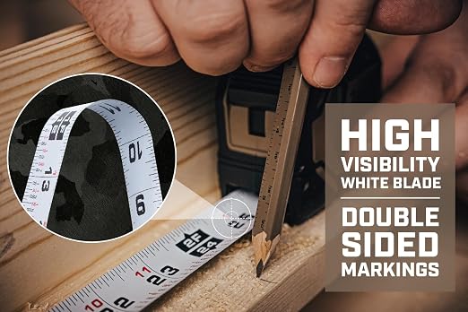 Spec Ops Tools Tape Measure for Measuring & Layout, 1 1/8" Double-Sided Blade - Image 5