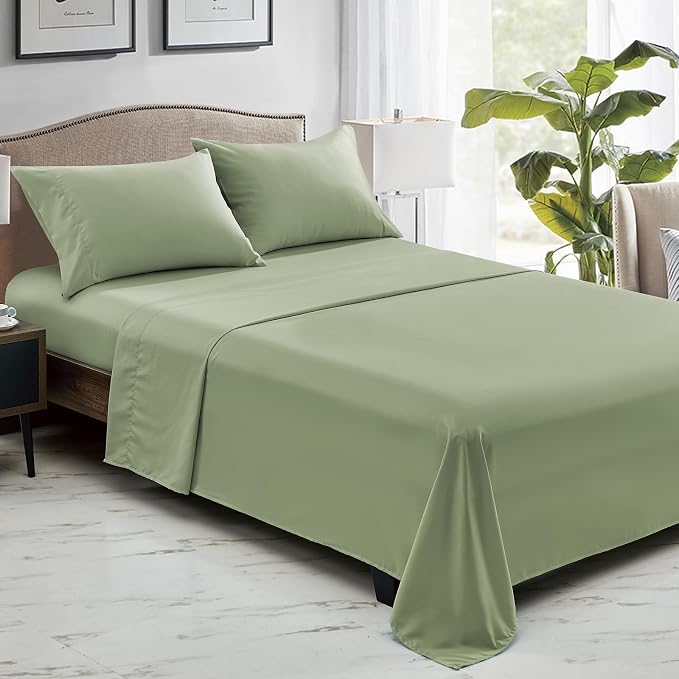 FreshCulture Full Flat Sheets Only, Soft Microfiber Bedding Sheets - Image 6