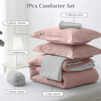 JOLLYVOGUE Full Comforter Set, Ultra-Soft Bed in a Bag Full Size 7 Pieces - Image 5