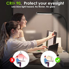 ShineTech LED Desk Lamp with Clamp, Clip On Desk Lamp - Image 4