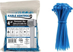 Kable Kontrol Fluorescent Blue Zip Ties 4 Inch 100 Pcs, 18 Lbs Tensile Strength by KABLEKONTROL%C2%AE