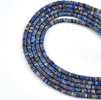 190pcs 4x2mm Dark Blue Natural Sea Sediment Imperial Jasper Heishi Disc - Image 3