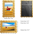 5x7 Wavy Picture Frame With Mat - Image 3