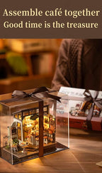 Rowood Coffee Miniature House Kit, Mother's Day DIY Miniature Dollhouse Kits - Image 6