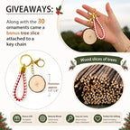 SENMUT Wood Slices 30 Pcs 3.1-3.6inch Natural Rounds Unfinished Wooden Circles - Image 5