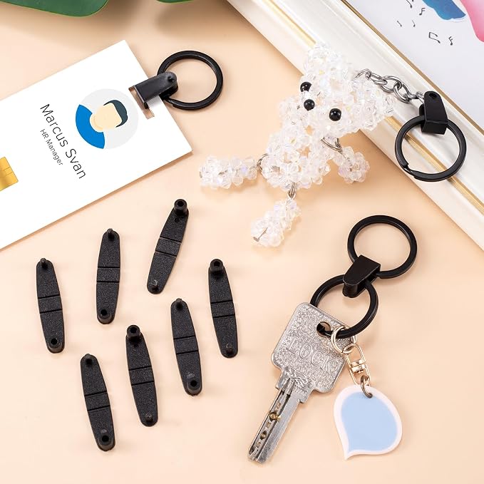 OIIKI 200Pcs Plastic Keychain Clips, Keys Rings, Jewelry Making Crafts - Image 3