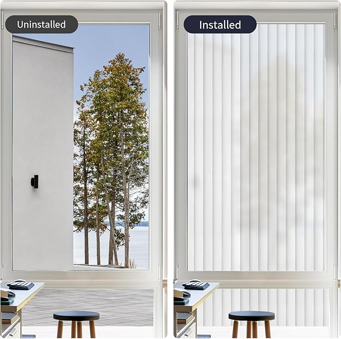 VELIMAX 4/5-Inch Reeded Glass Window Film, Frosted Glass Window Privacy Film - Image 3