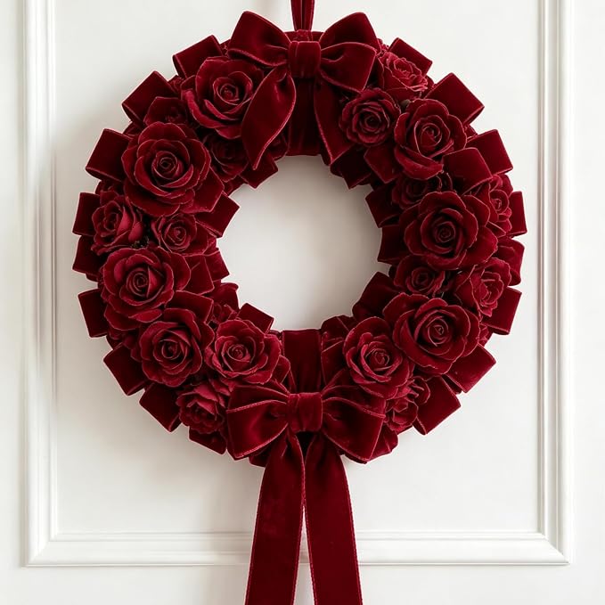 Songye Velvet Ribbon 10 Yards Christmas Velvet Wired Ribbons - Image 7