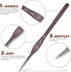 Golden Maple Miniature Paint Brushes, Fine Detailing - Image 6