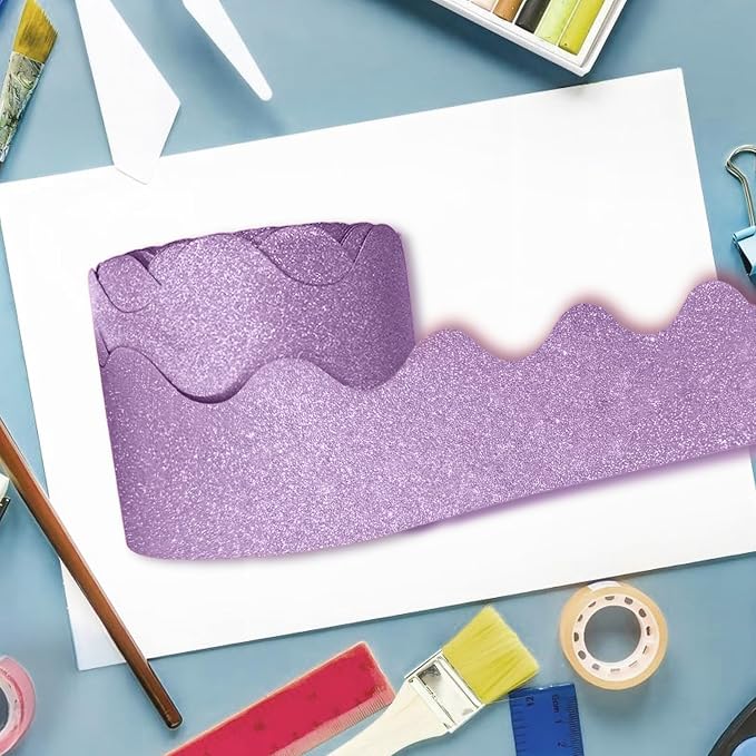 70Ft Shine Bulletin Board Borders，Scalloped Poster Boards Decorations Trim - Image 8