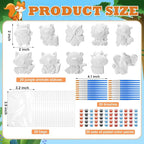Simgoing 20 Set Jungle Animals Ceramic Painting Kit DIY Ceramic to Paint Your - Image 4