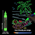 Roizefar Glow in the Dark Paint, 16 Colors 3D Permanent Acrylic Fabric Paints - Image 2
