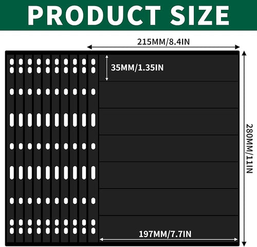 10 Sheets 20 Pages Postage Stamp Album Pages, 7 Pockets 7.7X 1.35in Stamp - Image 2