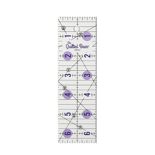The Quilted Bear Rectangular Acrylic Quilting Ruler, Precise Bold Lines by TheQuiltedBearsProducts