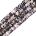 Natural Stone Heishi Beads for Necklace Making, 4 mm x 2 mm Small Flat Round by YUGDRUZY