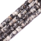 Natural Stone Heishi Beads for Necklace Making, 4 mm x 2 mm Small Flat Round by YUGDRUZY