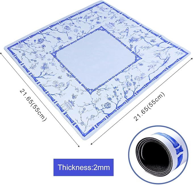 TIASUSAN Mini Mahjong Mat for Travel Mahjong Tile Set, Mahjong Mat for Table - Image 2
