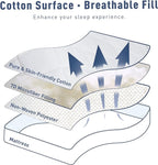 Sunflower Full Mattress Pad, Hypoallergenic Cotton Mattress Cover, 18-22" Extra - Image 4
