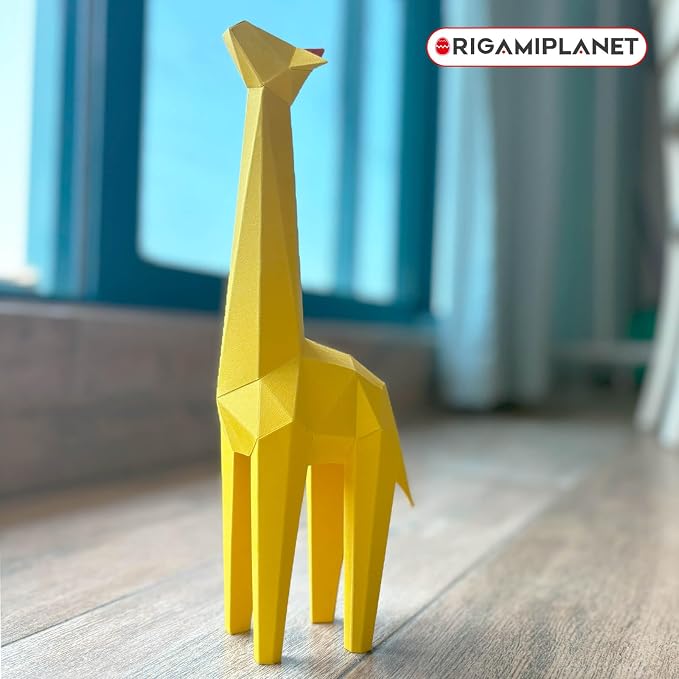 Giraffe 3D Origami Paper Craft Kit, Creative Handmade Paper Sculpture Art - Image 4