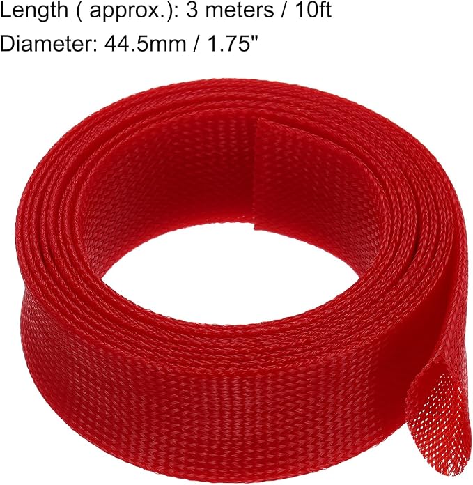 uxcell Expandable Sleeving, 2 3/4-inch 10ft Cable Sleeve - Image 3