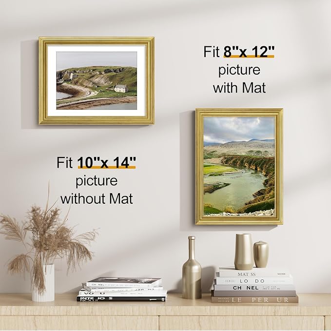 Vittanly 10x14 Picture Frames Set of 2, Ornate Vintage Photo Frame - Image 3