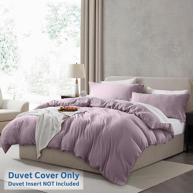 Nestl Dusty Purple Duvet Cover King Size - Image 2