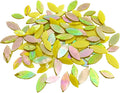 120 Pcs Iridescent Yellow Petal Mosaic Tiles, Hand cut Stained Glass Petals by KALUCION