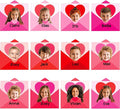 60pcs Valentine's Day Theme DIY Cutouts Heart Envelope Bulletin Board by partygreeting