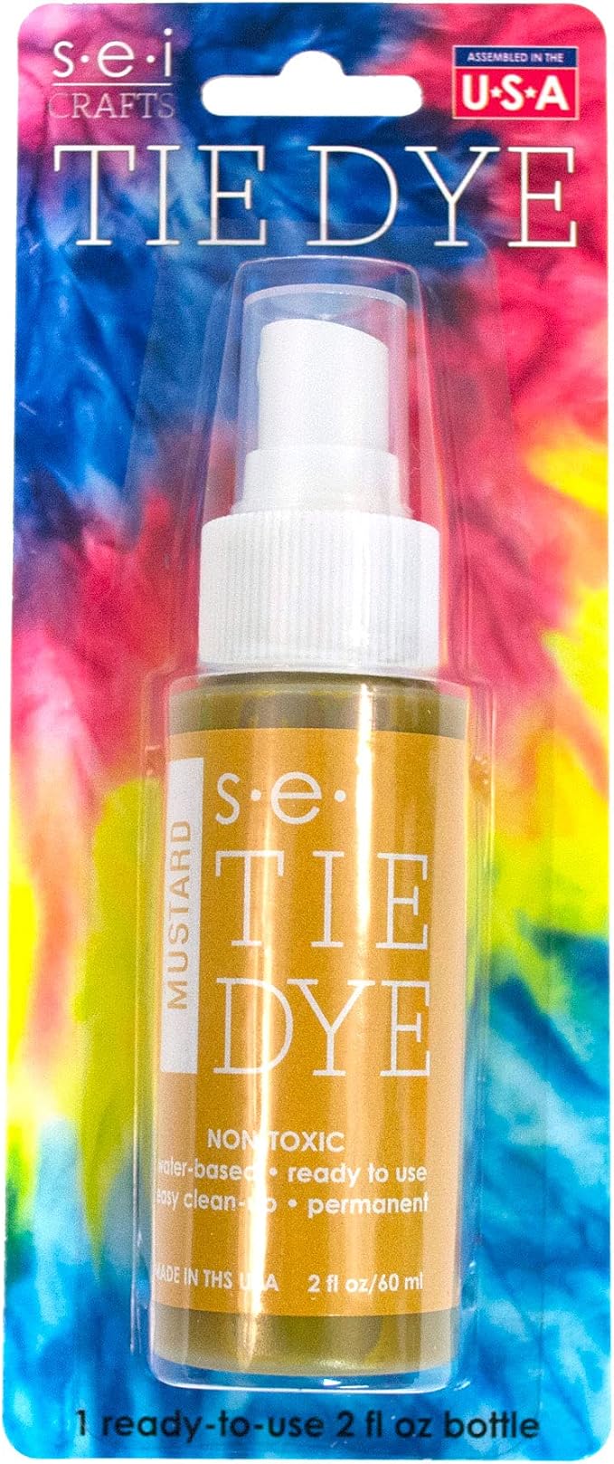 S.E.I. Mustard Tie Dye Spray Bottle: 2oz. Non Toxic Fabric Dye Spray, DIY - Image 4