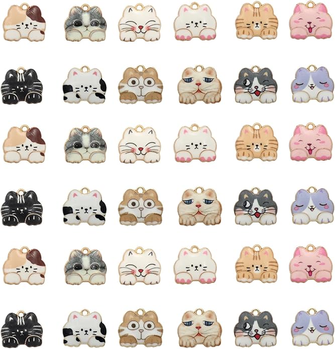 Bulk Gold Enamel Charms for Jewelry Making, Colorful Metal Charms Pendant for by stino