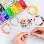LIS HEGENSA 1300 Pcs DIY Childrens Crafts Beads Friendship Bracelet Kit - Image 4