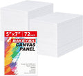 Canvas Boards for Painting 72 Pack, 5x7 Inch Panels, 100% Cotton White Blank by Unknown